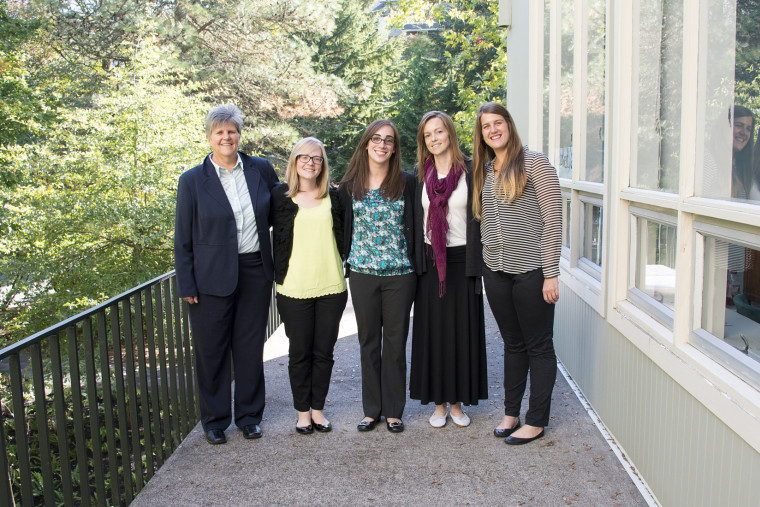 The ROOTed Recovery team with professor of Counseling Psychology Carol Doyle (left).