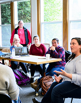 Students learning in our Practical Skills for Counselors course.