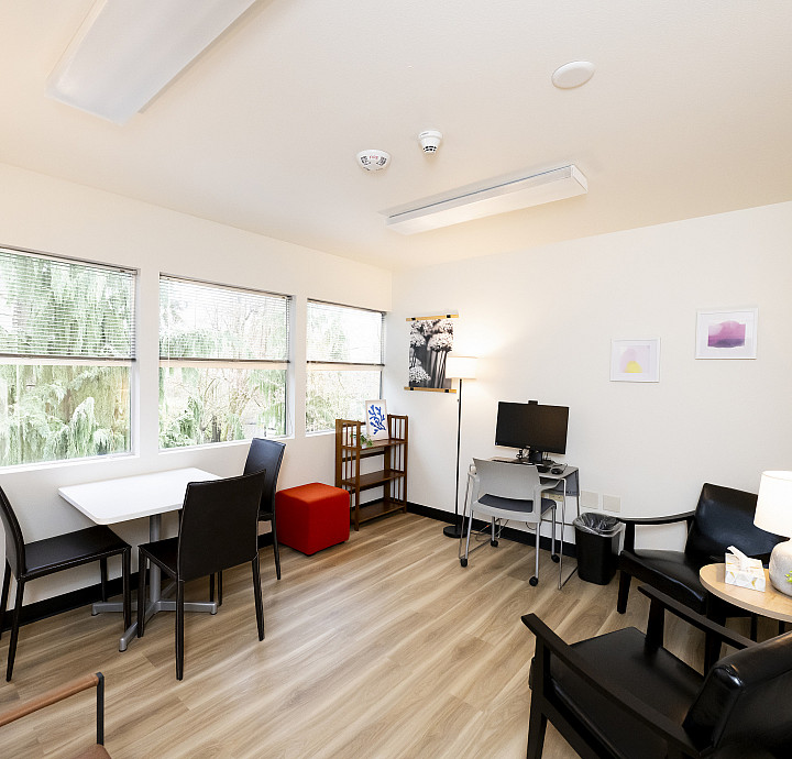 A welcoming treatment room at the community counseling center