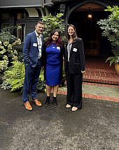 L-R: Andy Saultz, dean; Brenda Sifuentez, associate professor; Elena Diamond, professor