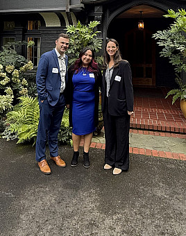 L-R: Andy Saultz, dean; Brenda Sifuentez, associate professor; Elena Diamond, professor