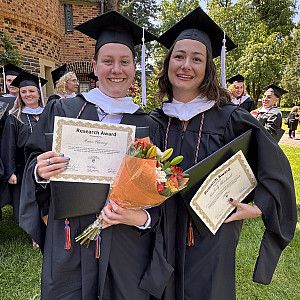 G. Cheney, Art Therapy MS '25 and K. Blackwell, Art Therapy MS '25